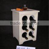 French Style Shabby Chic Wood Wine Cabinet for Living Room