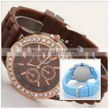 Wholesale 2016 Charm Geneva Silicone Wristband All Colors Cheap Sport Watch Silicone thumbnail-1