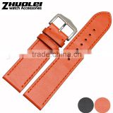 23mm High quality genuine customized black&brown leather watch band factory directly