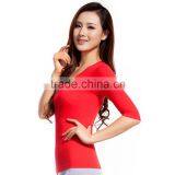 2015 Best Selling New Fashion Red Wholesale Casual Deep V-neck Waist Shaper WomenTank Tops thumbnail-2