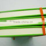 Green Leather With Orange Elastic Band Customized Design Your Own Notebook thumbnail-3