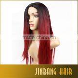 Black Burgundy Ombre Long Straight Lolita Cosplay Wig For Fashion thumbnail-6
