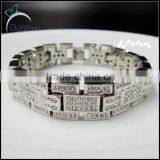 Hip Hop High Quality Fashion Pave Link Bracelets thumbnail-1