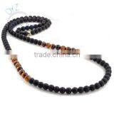 Simple Black Stone Beads Necklace thumbnail-1