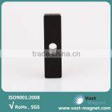 Permanent neodymium block magnet with hole