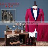 European Style Anti-static Red Wedding Best Man Suits thumbnail-1