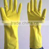 11mil Yellow Dipped Flocklined Household Gloves thumbnail-1