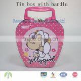 Hot Sale Custom Tin Gift Packing Cans Tin Lunch Box With Lock and Handle