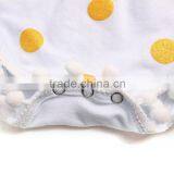 Plain White Baby Rompers White and Yellow Spot Rompers Baby Girls Rompers Jumpsuits thumbnail-5