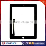 White /Black Front Glass Touch Screen Glass Digitizer for iPad 3, for iPad 3 Home Button Digitizer Assembly