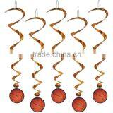 Basketball Sports 12pcs Hanging Swirl Decorations Birthday Party Supplies thumbnail-1
