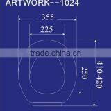 1024 Red Bathroom Accessories Decorative wc Toilet Set thumbnail-2