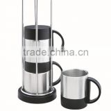 insulated coffee mug with handle and lid