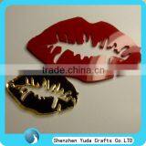 New Hot Laser Cutting Acrylic Lip Shape Necklace Unique Design for Clothes Decoration thumbnail-1