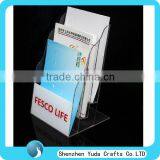Floor Standing Clear Brochure Holder Acrylic Brochure Holder Plexiglass Display Stand for Flyer