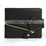 baellerry men leather wallet with zipper pocket