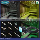 Starry Sky Ceiling Sauna Led Star Lights With High Quality 5w , 12v LED Light Source and Black Pvc Cover Fiber Optic Cable