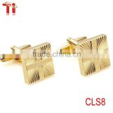 Fashion stainless steel Mens Accessories custom cufflinks, gold engraved square cufflinks for men