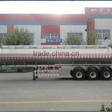 3 axle stainless steel tanker trailers China truck fuel tanks for sale