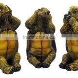 Personalized Handmade Color Painted Decorative Resin Turtles Statue Figurines thumbnail-1