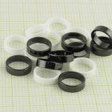 Cubic Glazed Zirconia Ceramic Ring Black Brushed 5mm thumbnail-4