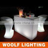 Glowing Rectangular LED Cocktail Lounge Table LED Party Events Lighting Up Decorative Table thumbnail-5