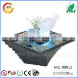 Glass Tea Pot Shape Crafts Gift Home Decoration Water Feature Creamic Fountain thumbnail-1