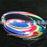 Colourful Sticker Oval Crystal Ashtray thumbnail-1
