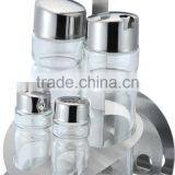 2016 4 Pieces Glass Bottle Spice Jar Set With Stainless Steel Spice Rack thumbnail-2