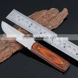 Wood Handle Multi Purpose Outdoor Survival Knife, Straight Edge Fruit Knife thumbnail-2