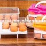 Small Order Portable Two Layers 24 Lattices Plastic Egg Storage Box thumbnail-3