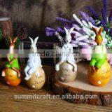 Resin Bunny Sitting on Egg Figurine Easter Decoration thumbnail-6