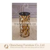Golden Color Metal Flower Stand Pergola With Marble Top thumbnail-3