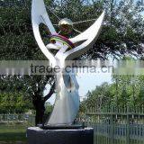 Modern Abstract Garden Sculpture Stainless Steel Statue Sculpture thumbnail-2