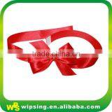 Red Satin Ribbon Bow With Elastic Loop thumbnail-4