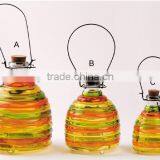 Cork Cover Handpainted Glass Insect Catcher thumbnail-5