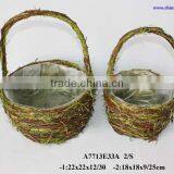 Cheap Wicker Baskets for Flower Decoration thumbnail-1