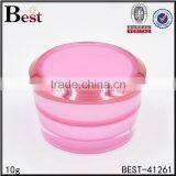 10g Cute Pink Color Mini Jar Round Shape Plastic Acrylic Mini Jar for Skin Care Products thumbnail-1