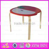 2015 год. Деревянный детский стол и стулья для дошкольников, деревянный стол и стул для детей, деревянный игровой стол и стулья в стиле «Яблоко» WO8G142 thumbnail-6