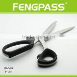 S2-1434 6" Full Stainless Steel With Plastic Handle and 2CR13 Stainless Steel Cutting Paper Office Scissors thumbnail-4