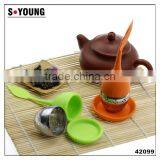 42099 High Quality Silicone Wire Mesh Filter Tea Ball,ss Tea Infuser Tea Strainer thumbnail-2