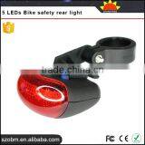 Trade Assurance Supplier Plastic 5*LEDs 3-Mode Bike Safety Back Rear Red Light thumbnail-4