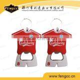 Promotion Customized Football Team Polo Shirt Metal Bottle Opener Keychain for Beer Bottle thumbnail-2