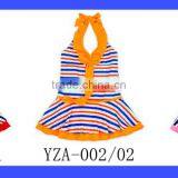 Stripes Print Baby Bikini One Piece Bottom Skirt Swimwear Kids Baby Girls Swimwear thumbnail-1