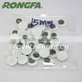 15mm Round High Quality Plastic Black Eyes With Stickers thumbnail-2