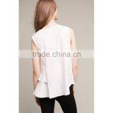 Round Neck Sleeve Summer Ruffle Top Latest Saree Blouse Designs thumbnail-4