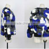 Multicolour Fashion Fox Fur 2014 Wool Overcoat Medium-long Fur Coat thumbnail-3