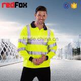Full-size Printing T-shirt Mesh Fabric Reflective Safety T-shirt for Running Yellow Reflective Safety T-shirt With Long Sleeves thumbnail-3