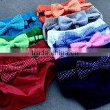 Soft Cotton Bloomer Baby Briefs Matching Bow Tie Baby Boy Names Picture thumbnail-1