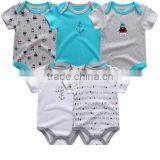 Boys&Girls Short Sleeve Cotton O-Neck Baby Rompers thumbnail-2